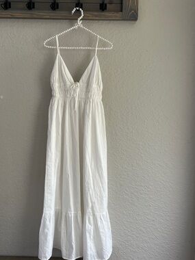 Aeropostale White Maxi Dress with Spaghetti Straps